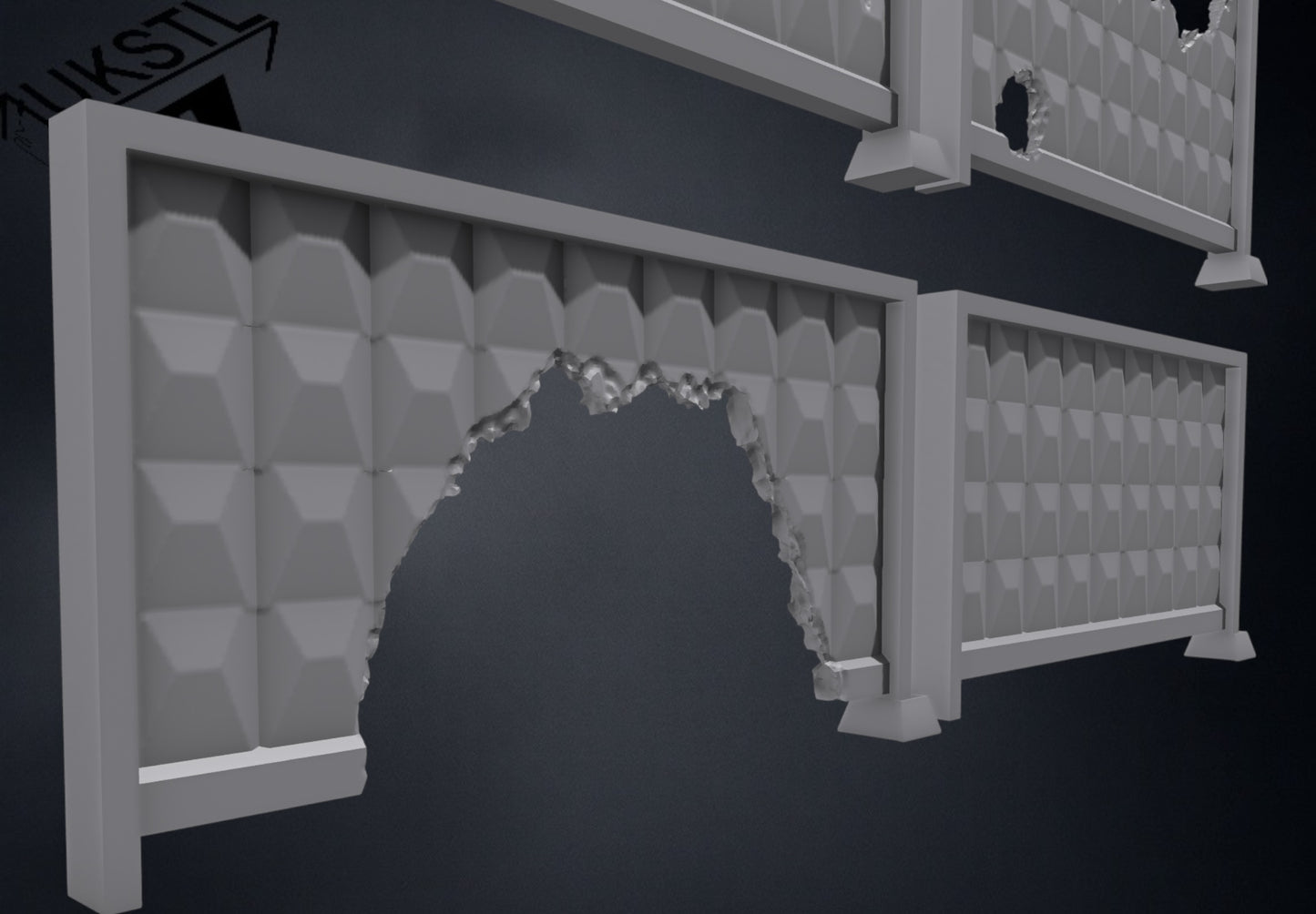 28–32mm Soviet Block Wall Modular STL Pack (6 Styles)Terrain for Wargaming & Miniatures