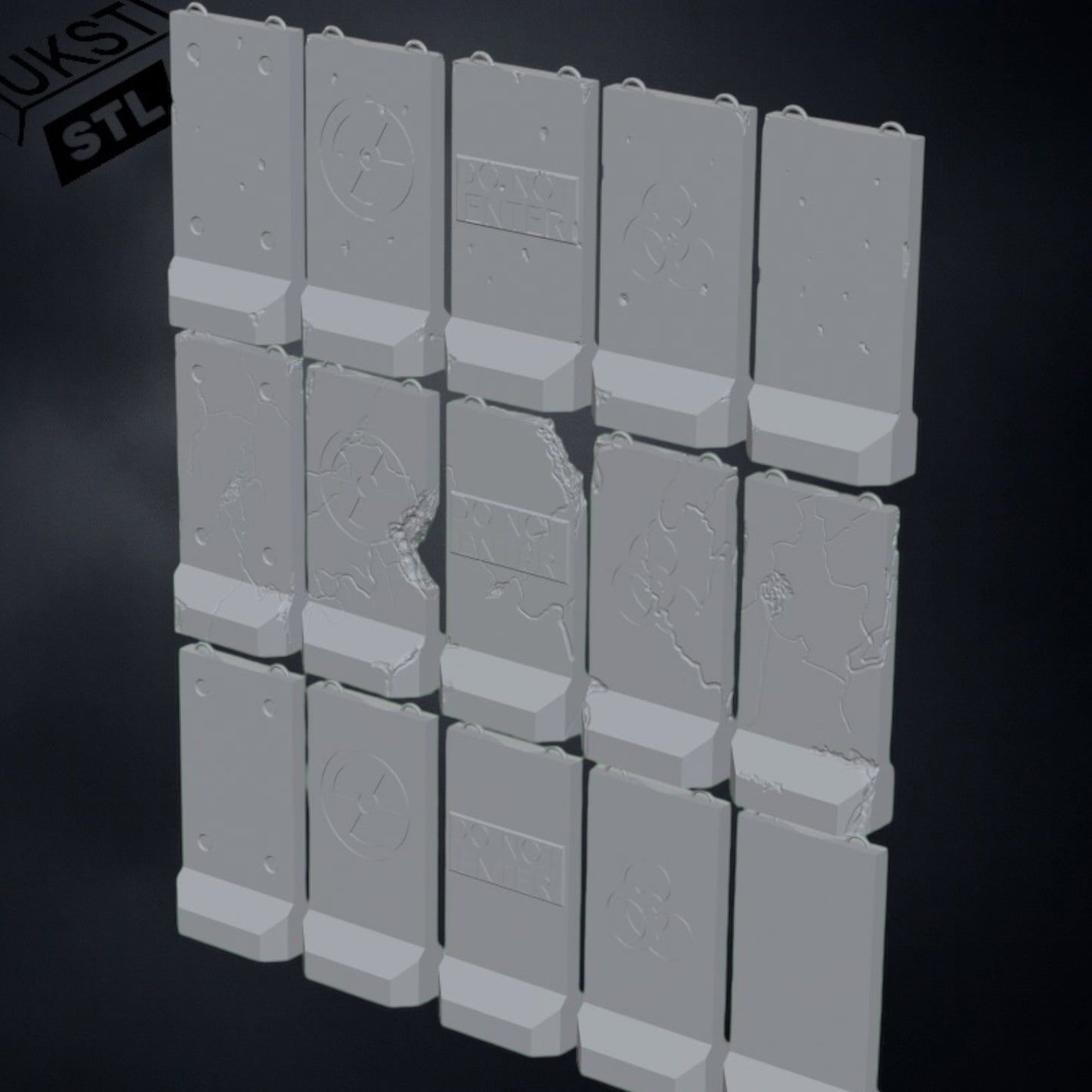 Alaska barrier STL Pack 15 modular wargaming
Terrain 28mm 32mm Support-free Tested on FDM and Resin