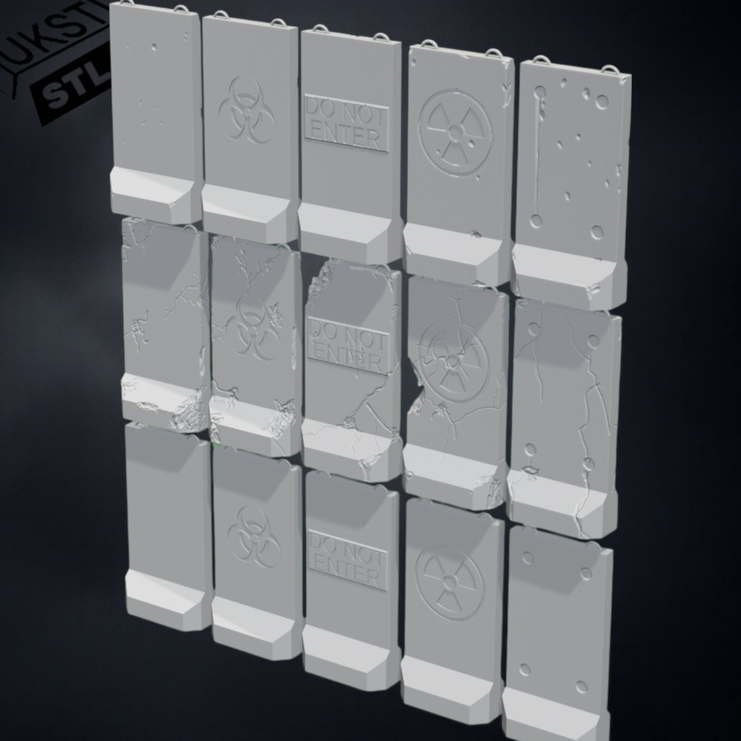 Alaska barrier STL Pack 15 modular wargaming
Terrain 28mm 32mm Support-free Tested on FDM and Resin