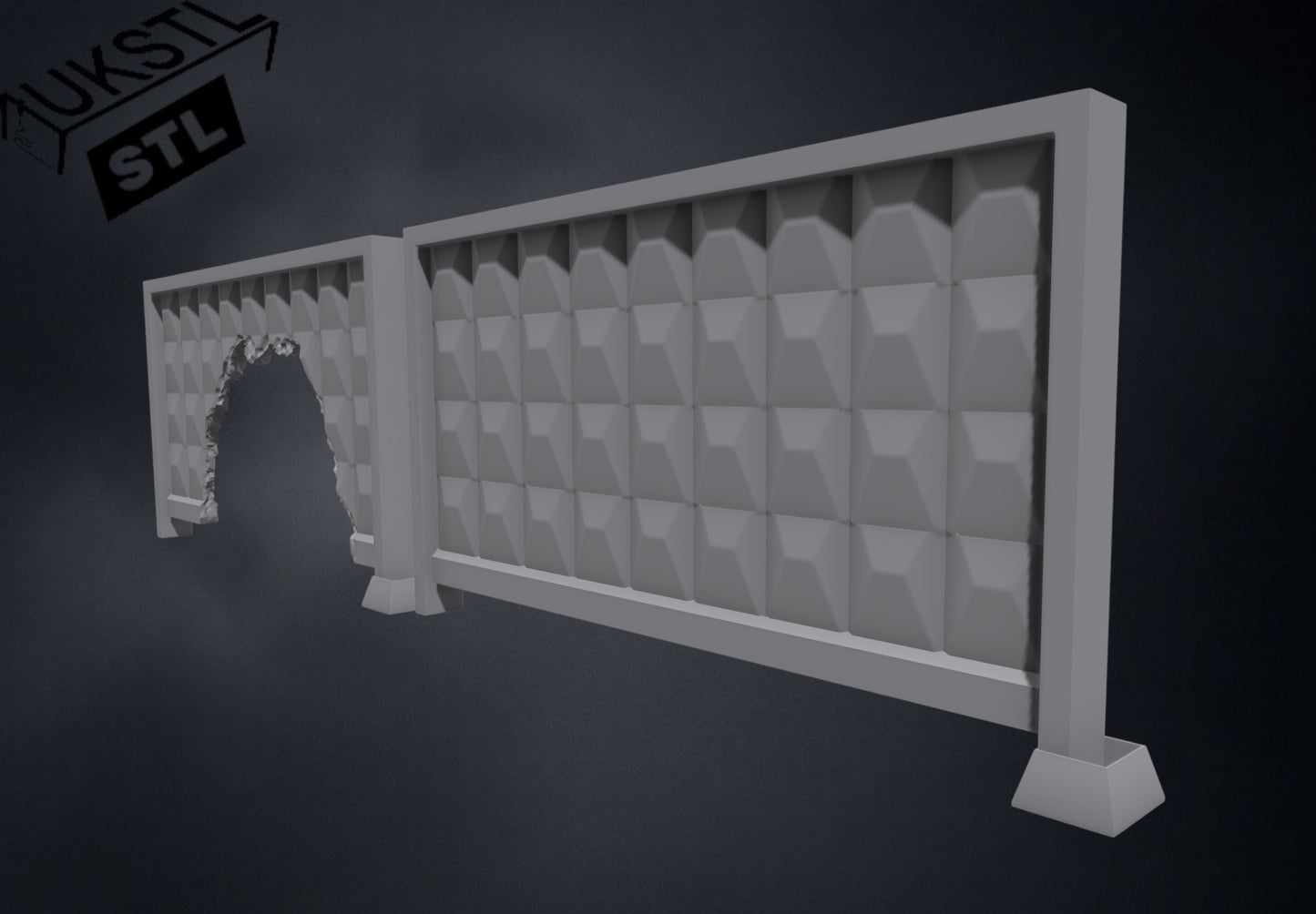 28–32mm Soviet Block Wall Modular STL Pack (6 Styles)Terrain for Wargaming & Miniatures