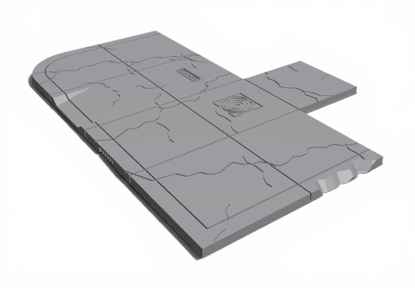 Modern City – Cracked pavement Pack 04| 28mm STL Terrain Pack