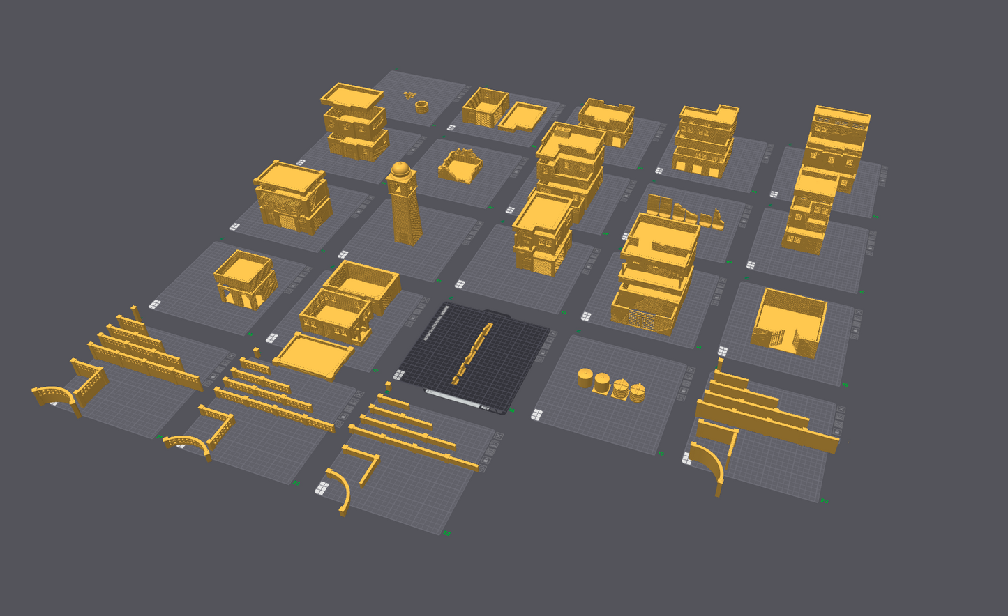 Modular Desert City Terrain – 28mm Tabletop STL Set