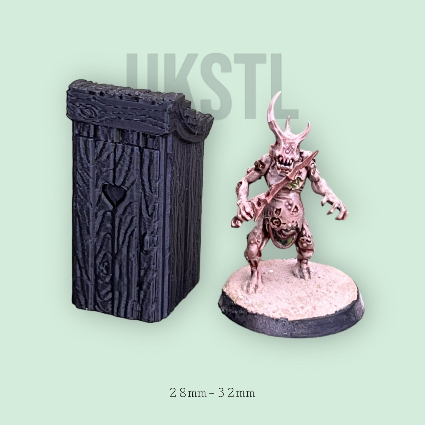 dnd Outhouse Western Medieval Scatter Terrain RPG MIniature Pathfinder D&D Dungeons and Dragons
