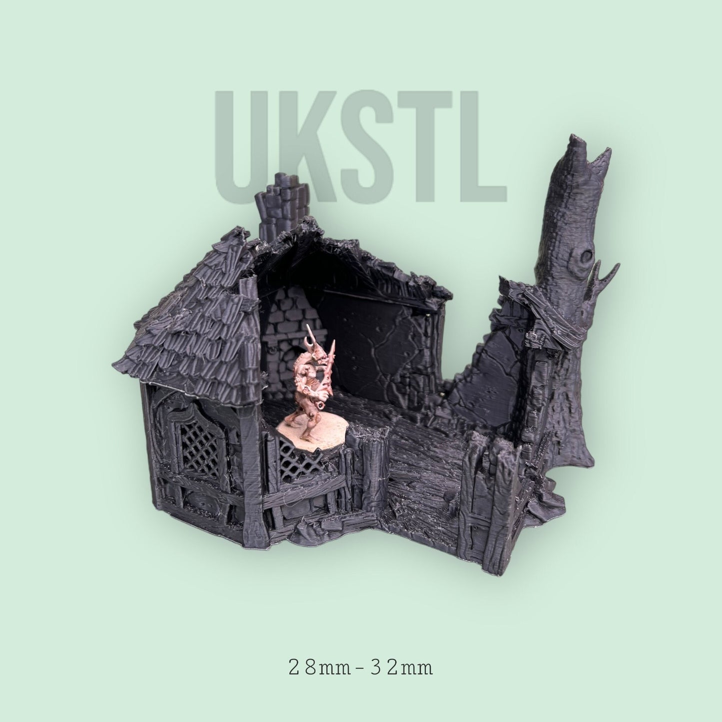 Ruined alchemist house for D&D - 28mm- 32mm Scale tabletop gaming
