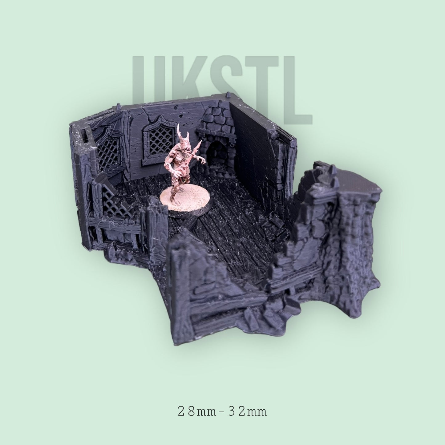Ruined alchemist house for D&D - 28mm- 32mm Scale tabletop gaming