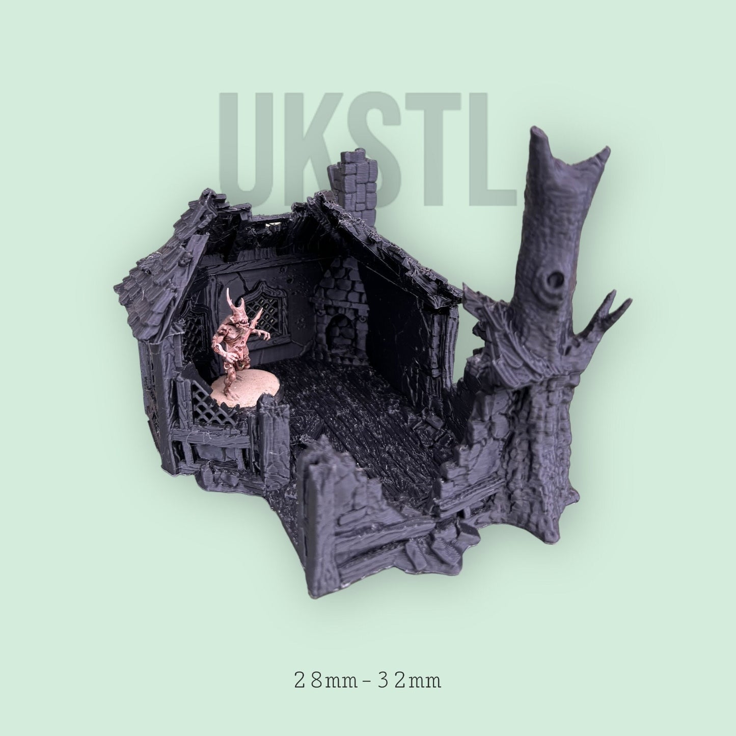 Ruined alchemist house for D&D - 28mm- 32mm Scale tabletop gaming