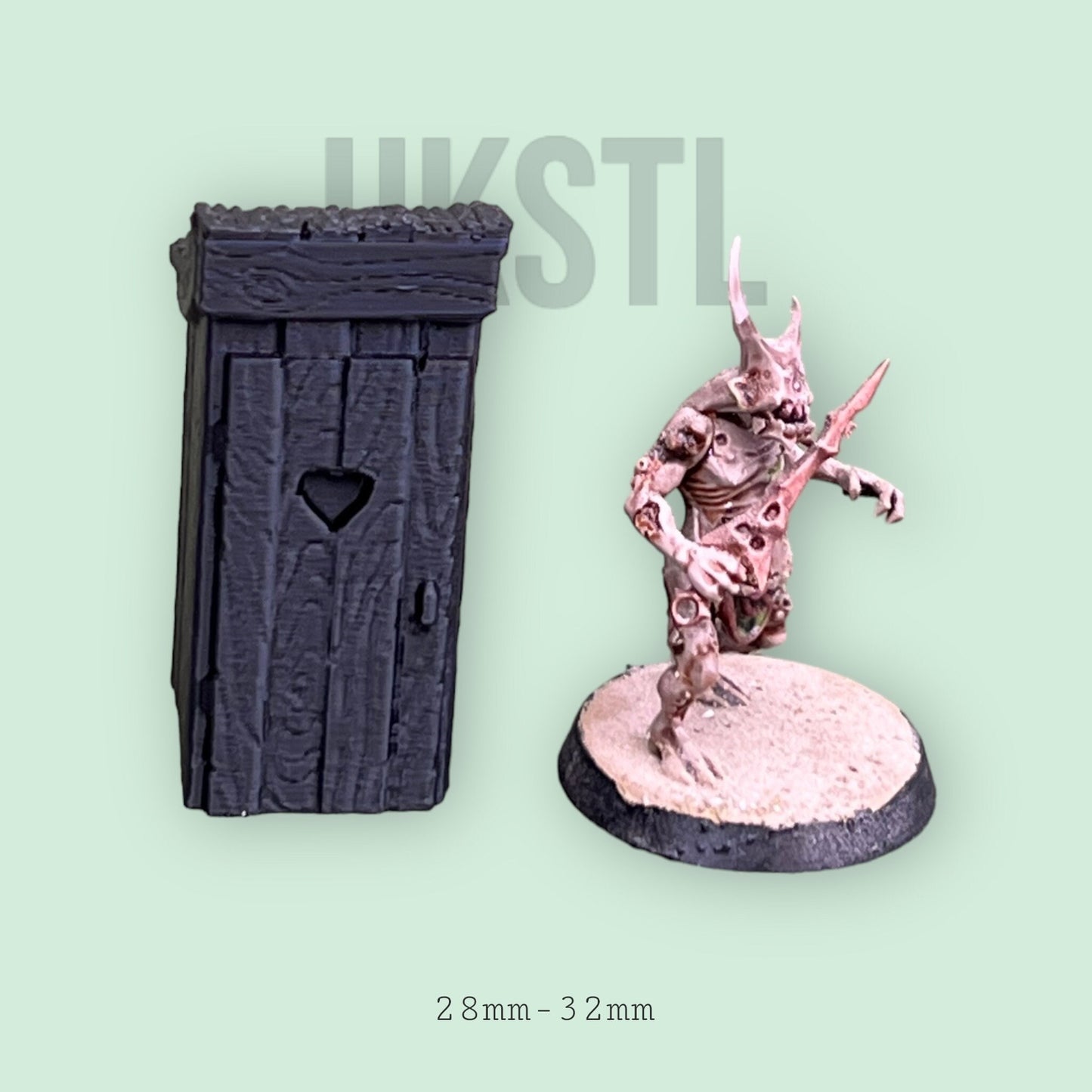 dnd Outhouse Western Medieval Scatter Terrain RPG MIniature Pathfinder D&D Dungeons and Dragons