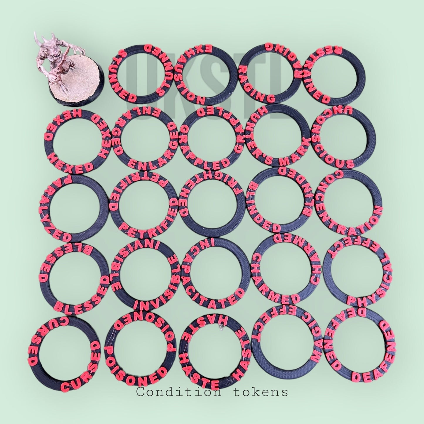 D&D condition rings markers to track 24 different conditions