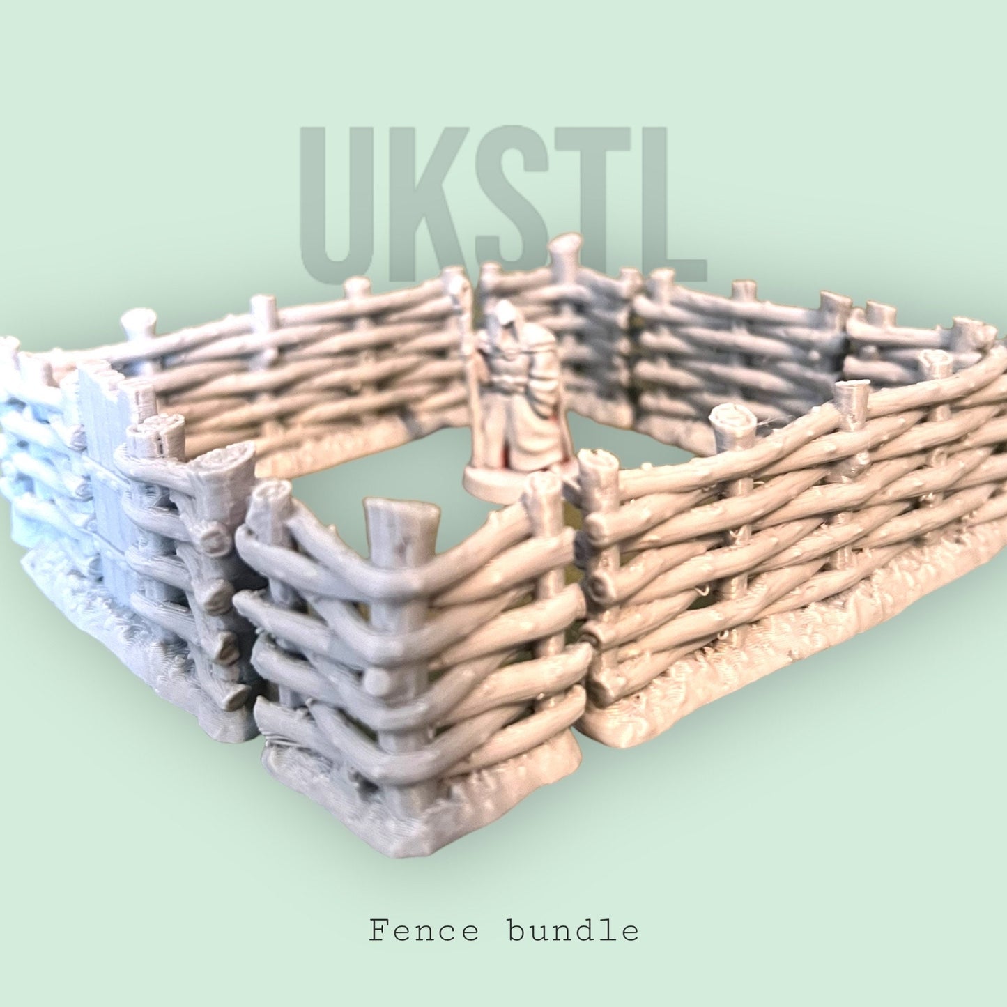 Wooden fence bundle 28mm/32mm fantasy