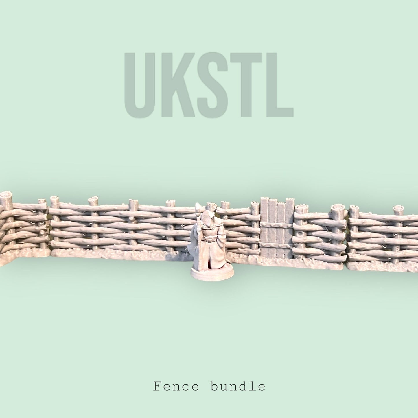 Wooden fence bundle 28mm/32mm fantasy