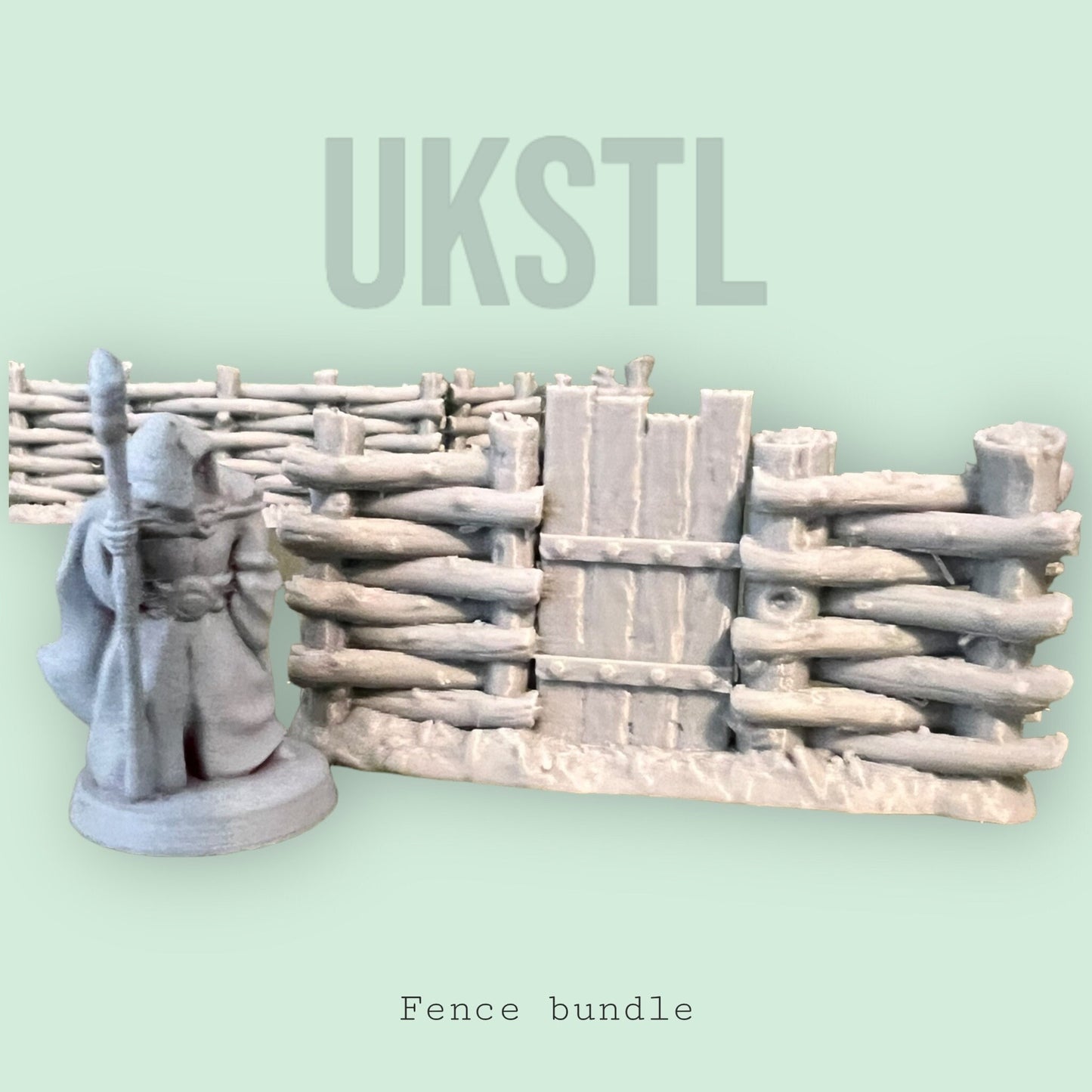 Wooden fence bundle 28mm/32mm fantasy