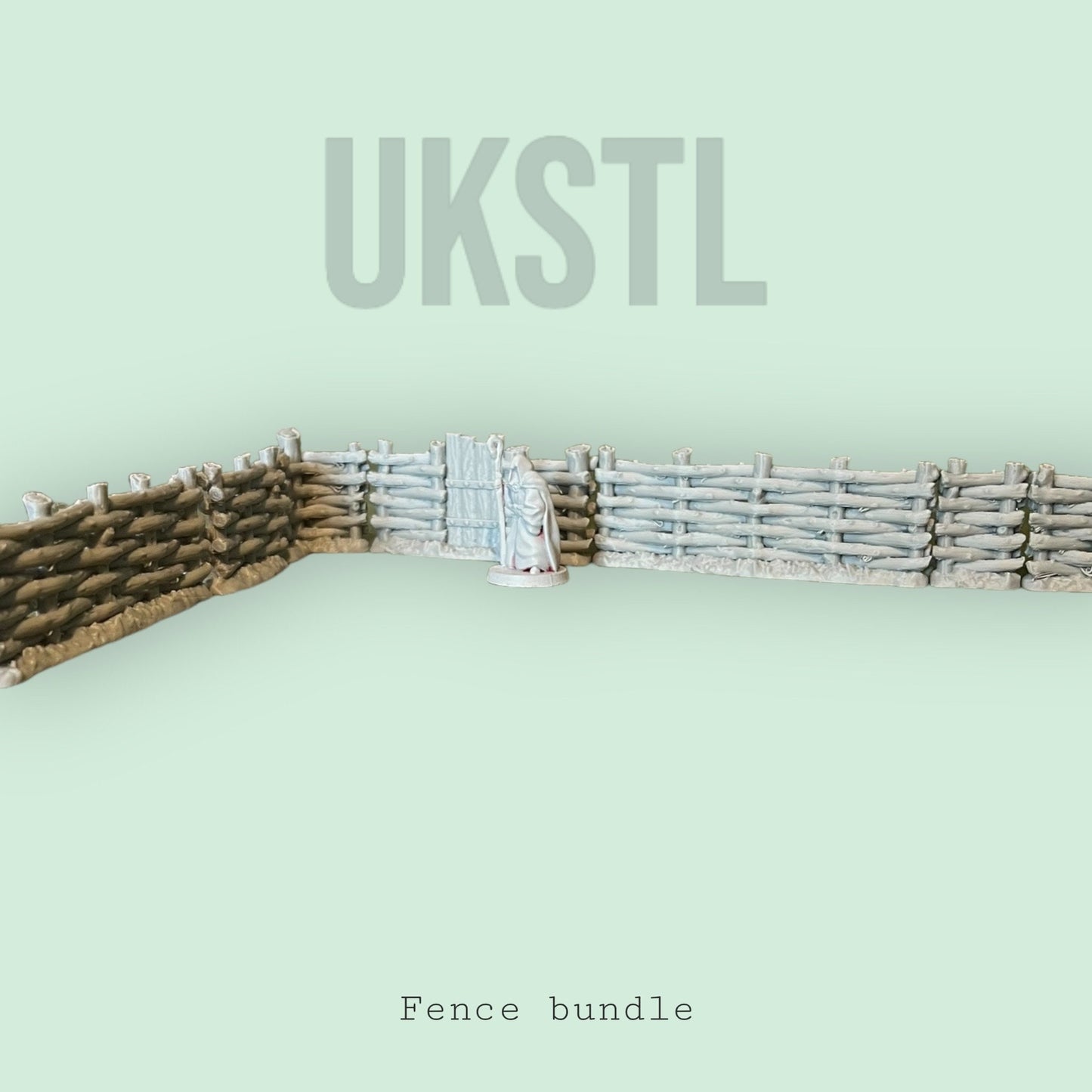 Wooden fence bundle 28mm/32mm fantasy
