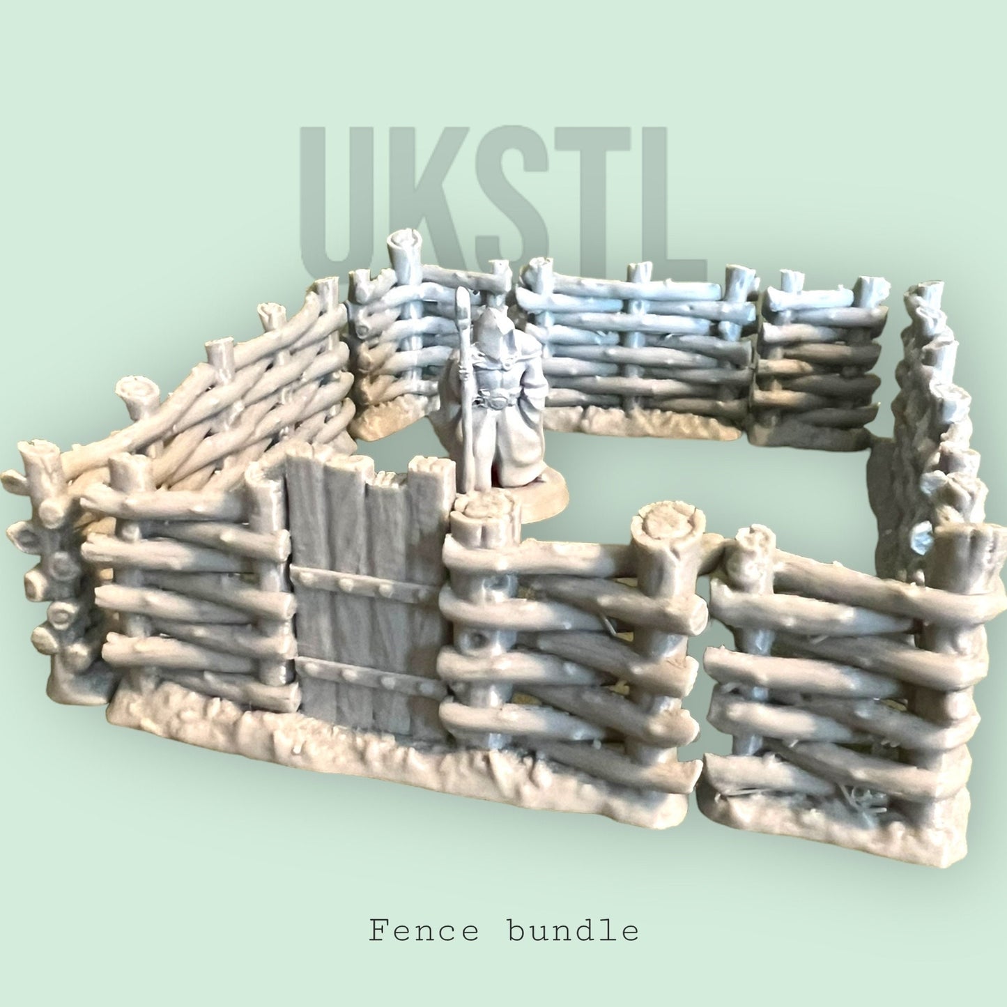 Wooden fence bundle 28mm/32mm fantasy