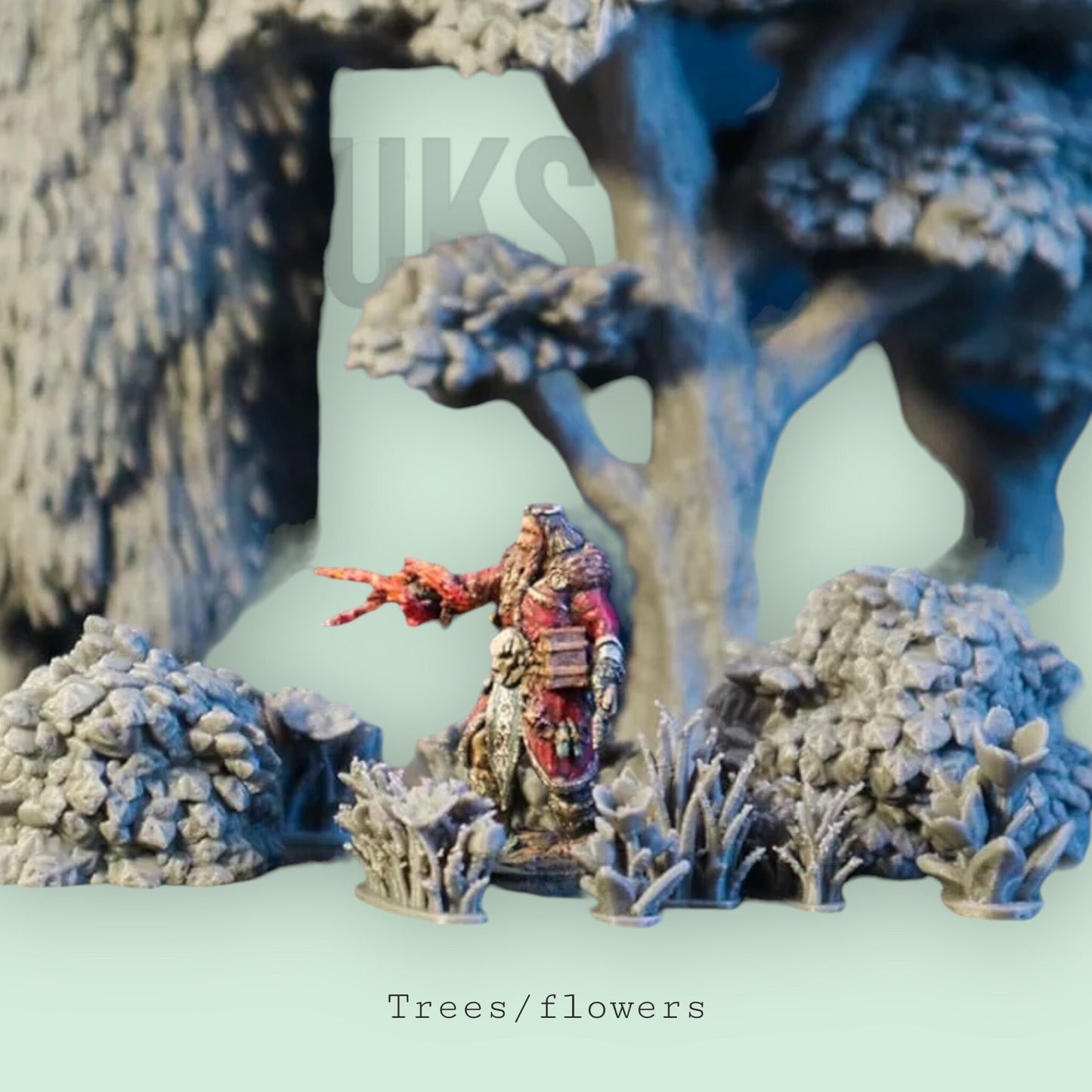 Trees/flowers bundle terrain 28mm/32mm fantasy