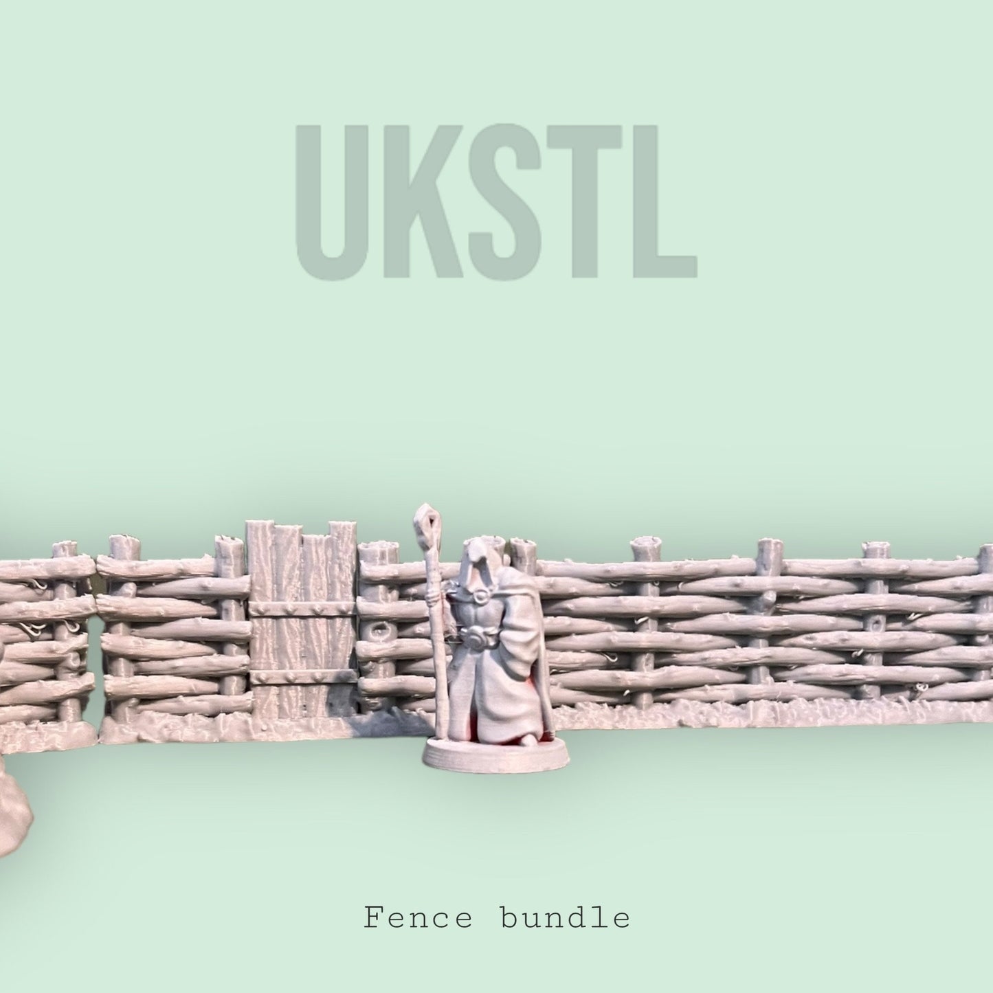 Wooden fence bundle 28mm/32mm fantasy