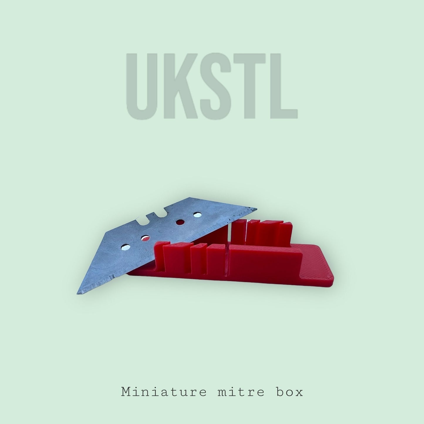 Miniature miter box for precision cuts ideal for wood and plastic