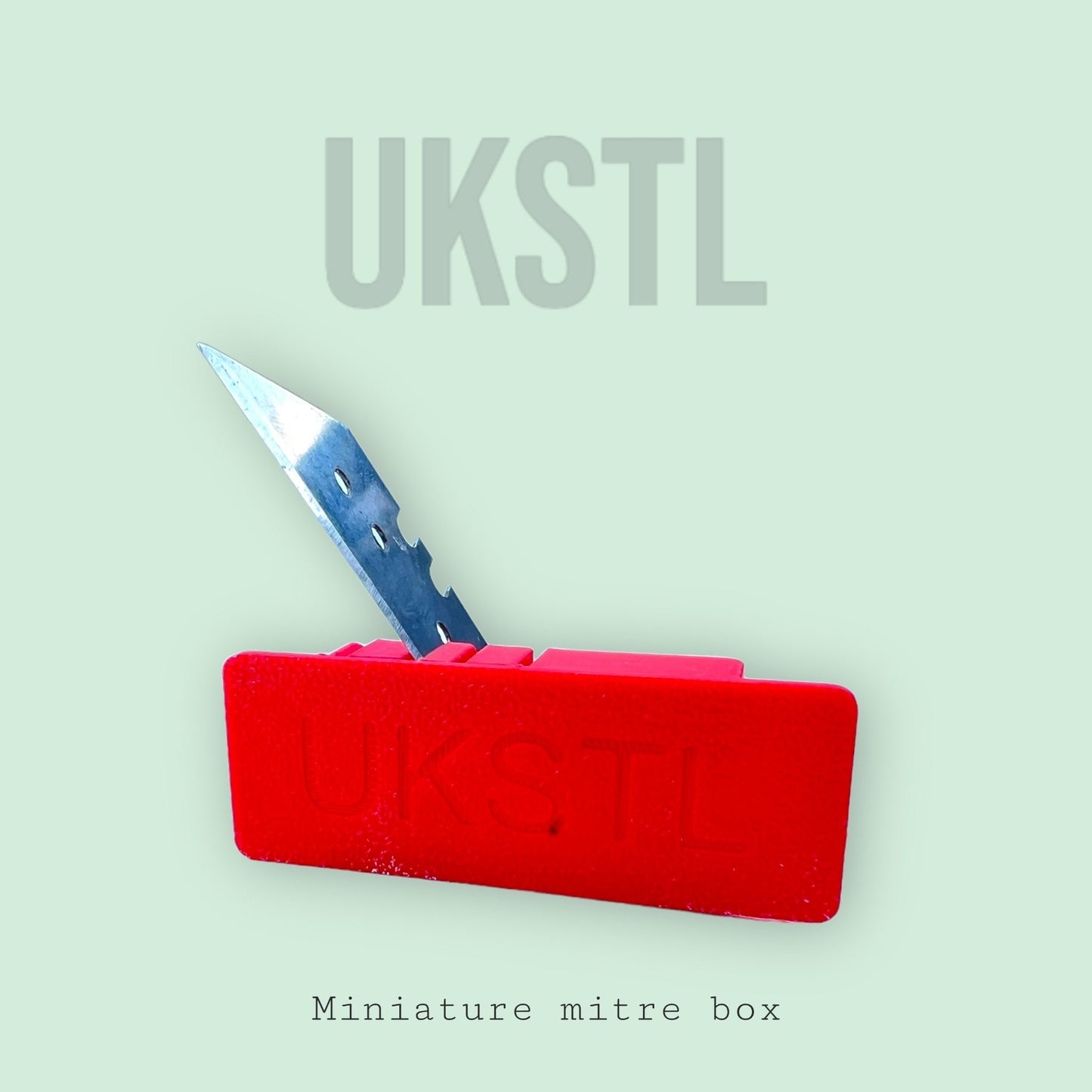 Miniature miter box for precision cuts ideal for wood and plastic