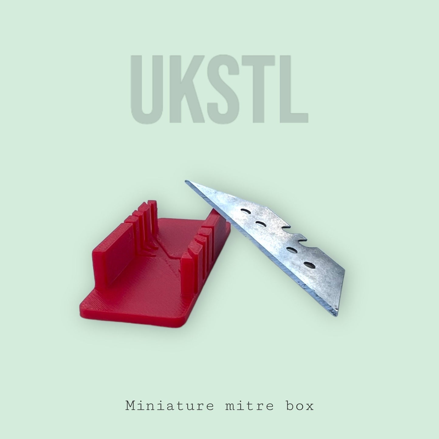 Miniature miter box for precision cuts ideal for wood and plastic