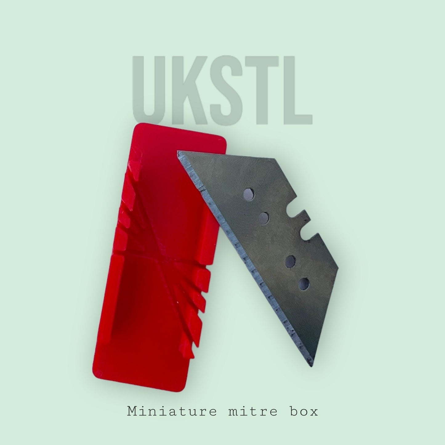 Miniature miter box for precision cuts ideal for wood and plastic