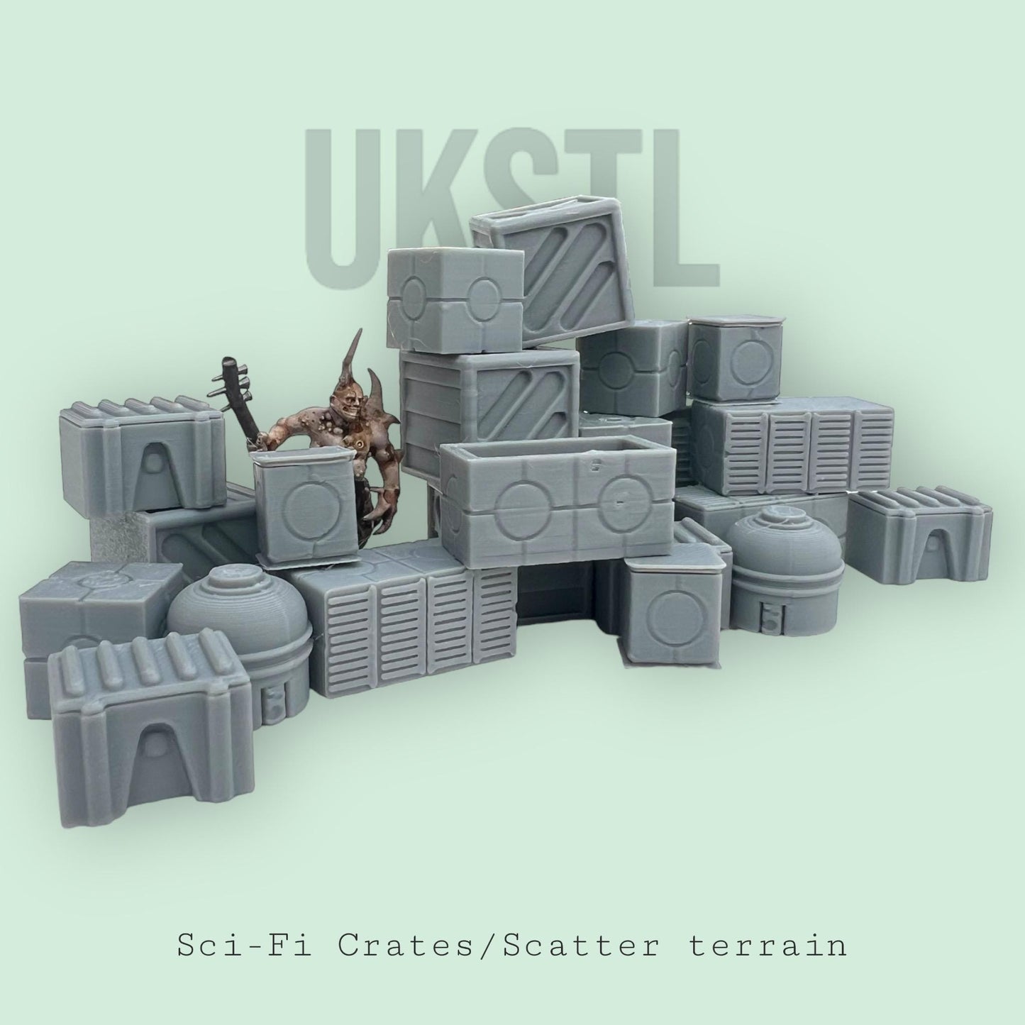 Sci-fi Scatter terrain Value bundle 22 Crates,Chests and Canisters