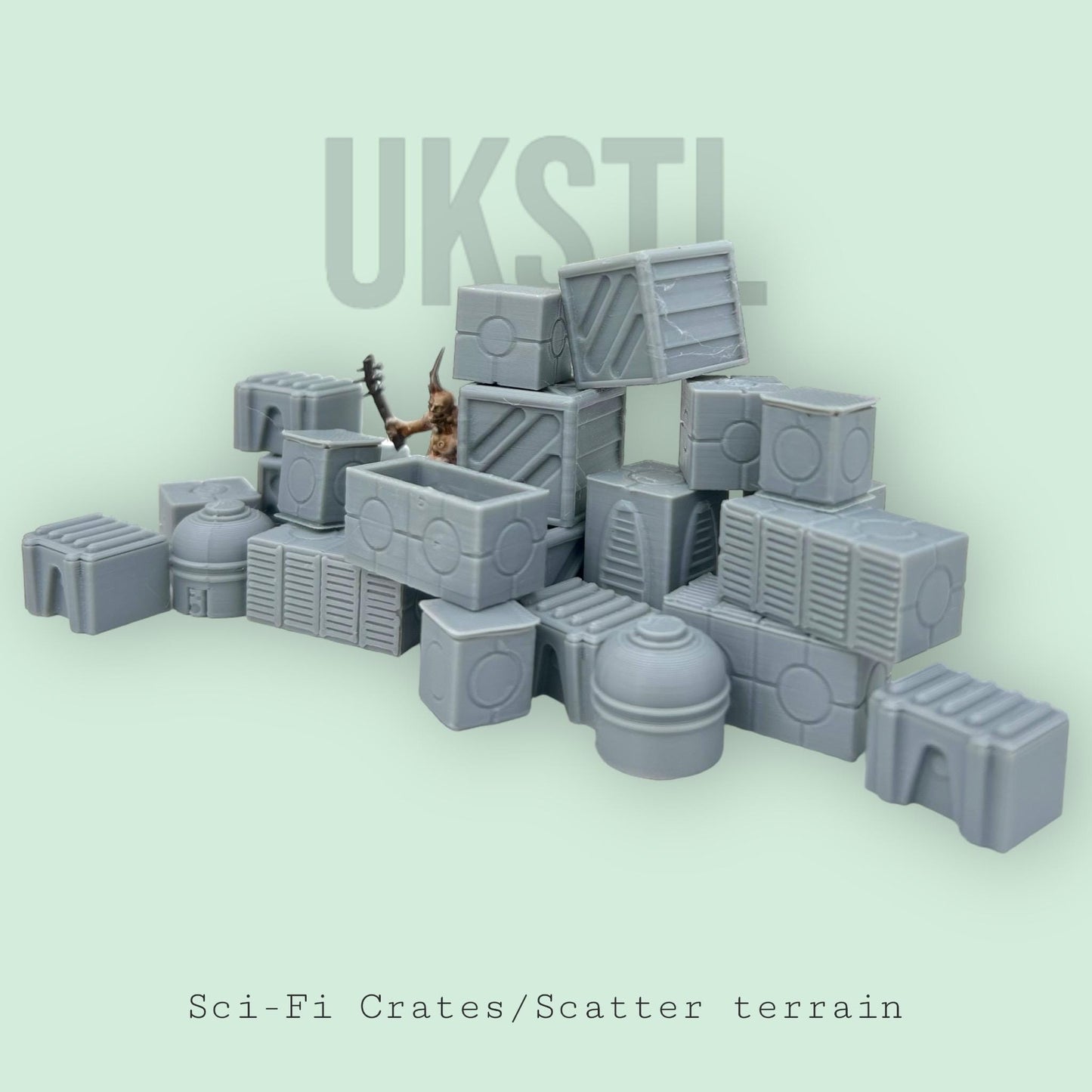 Sci-fi Scatter terrain Value bundle 22 Crates,Chests and Canisters