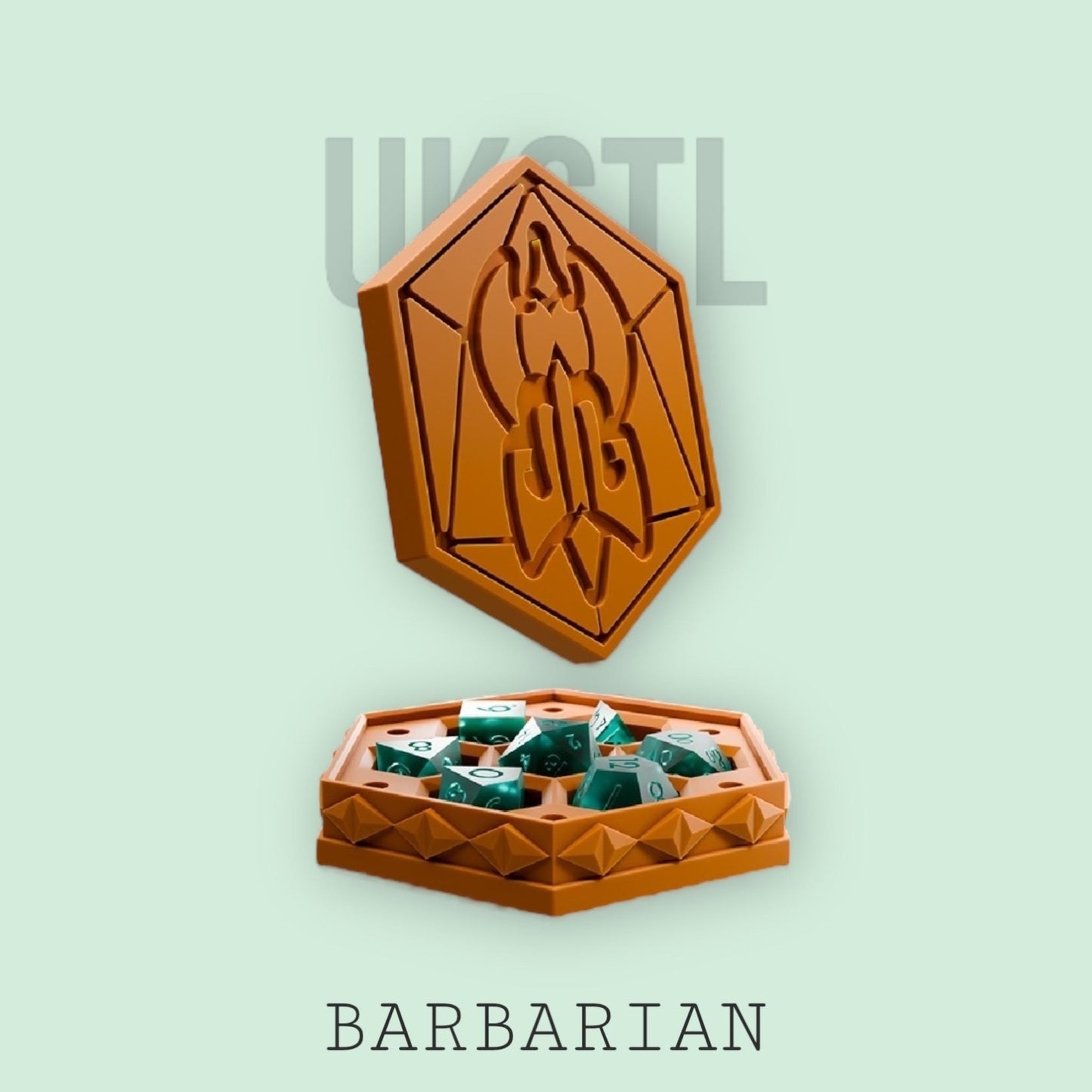 Class icon RPG Gaming Dice Box - Dice box and tray, Dice Vault for RRG,Dice Holder, Dice Storage, Personalised For your chosen class