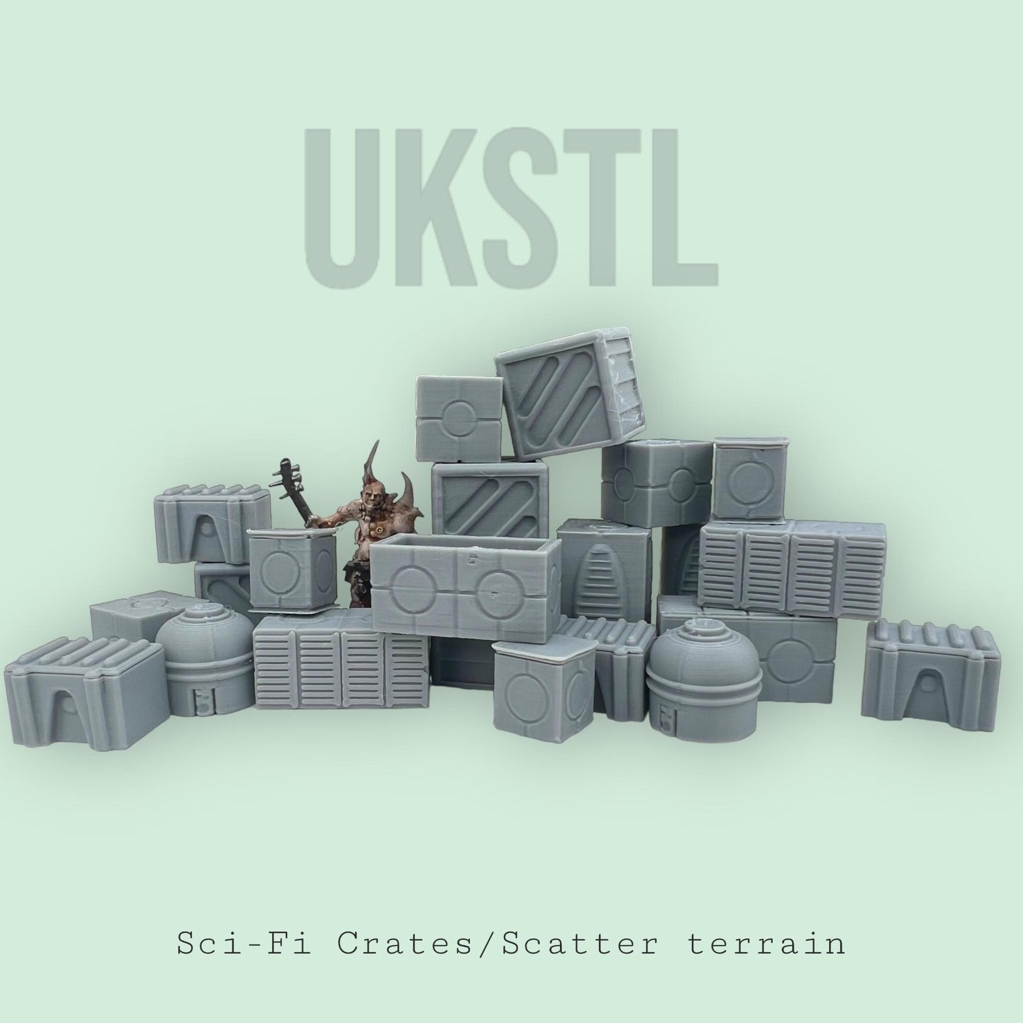 Sci-fi Scatter terrain Value bundle 22 Crates,Chests and Canisters