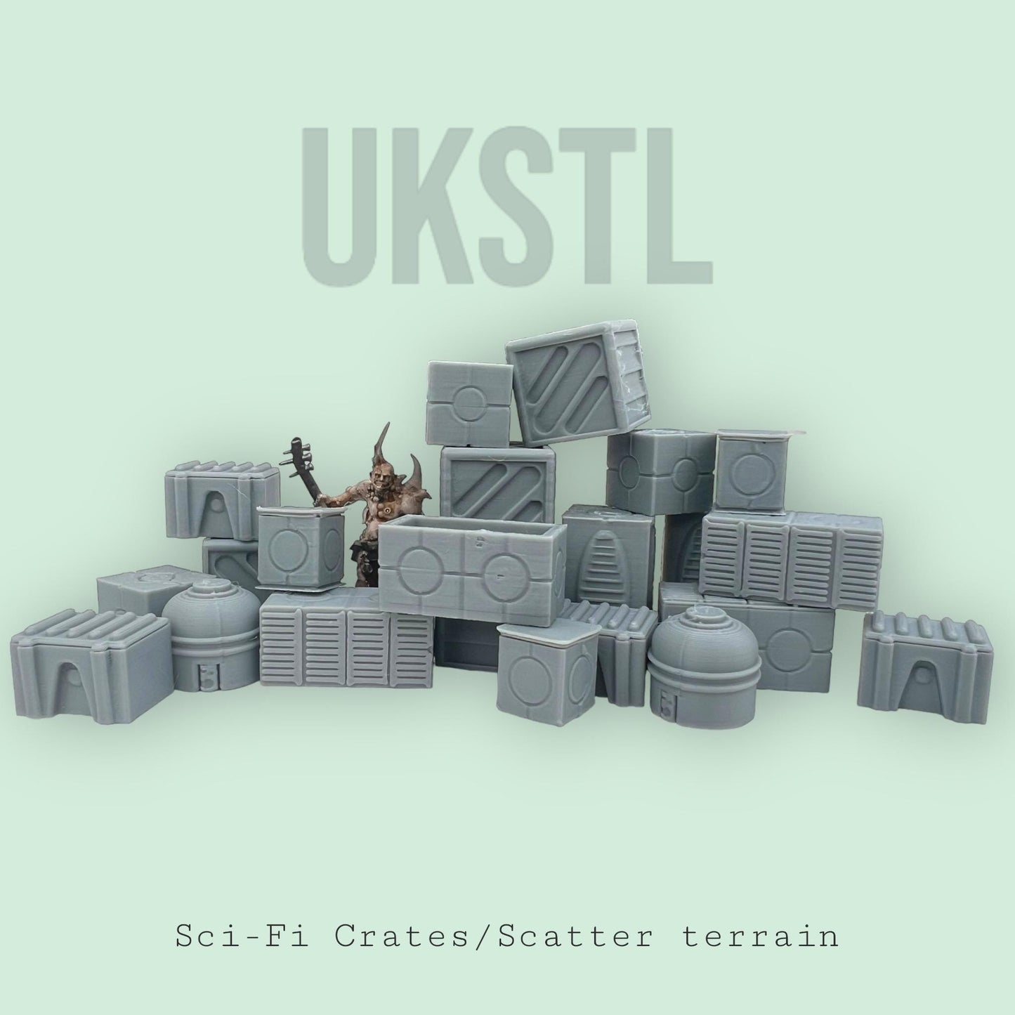 Sci-fi Scatter terrain Value bundle 22 Crates,Chests and Canisters