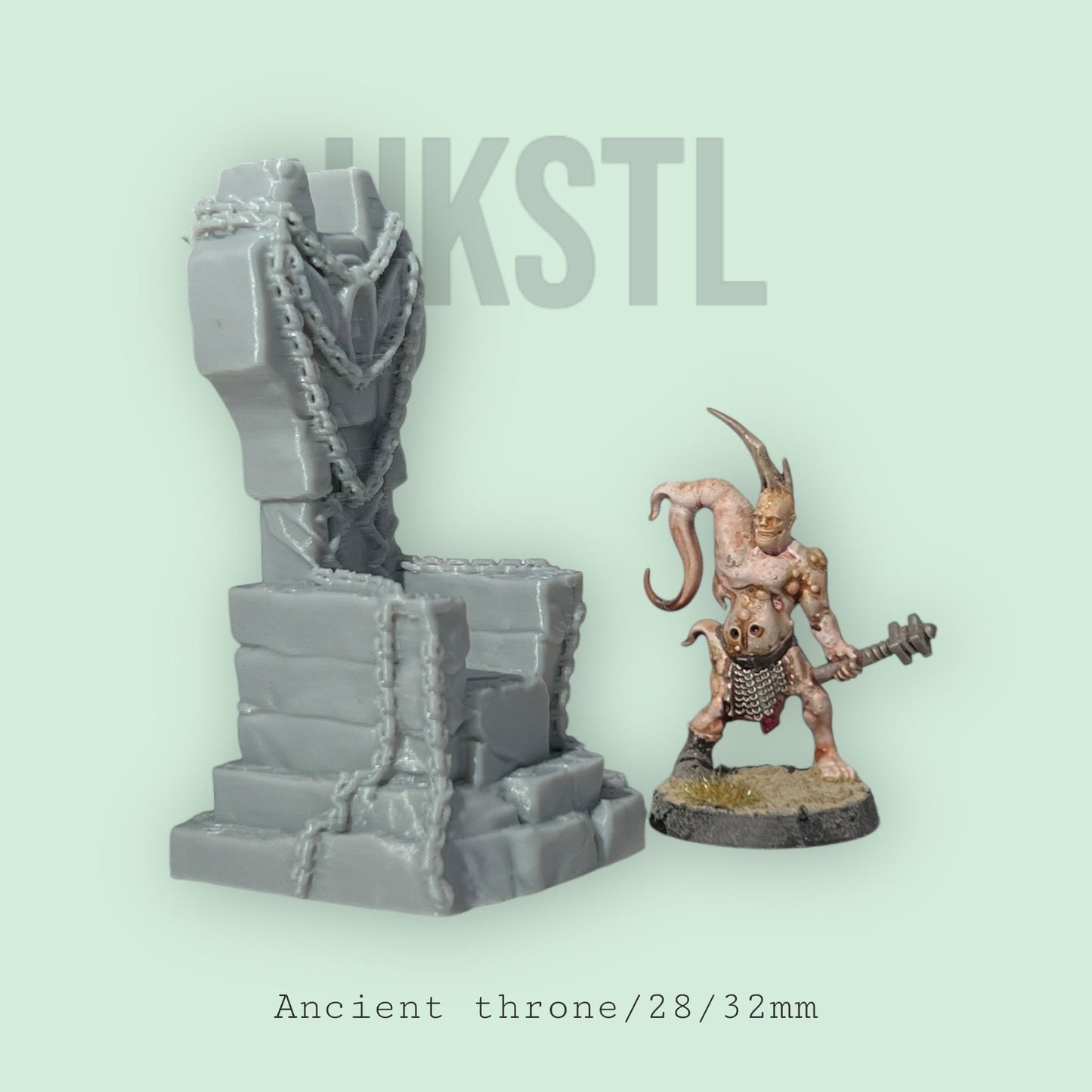 Ancient Throne - 28/32mm Miniature Terrain for Tabletop Games - Perfect for DnD, Warhammer, and Wargaming