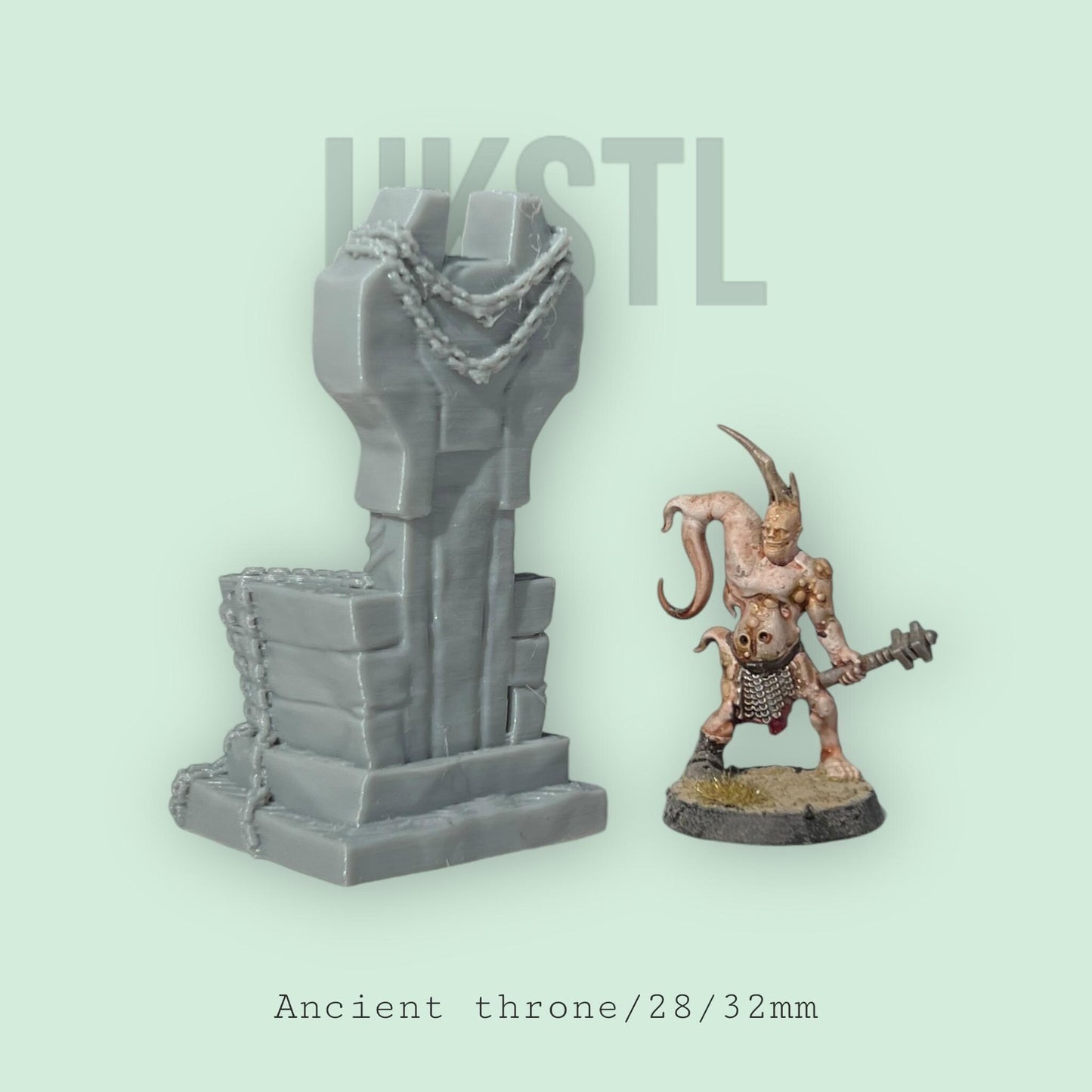 Ancient Throne - 28/32mm Miniature Terrain for Tabletop Games - Perfect for DnD, Warhammer, and Wargaming