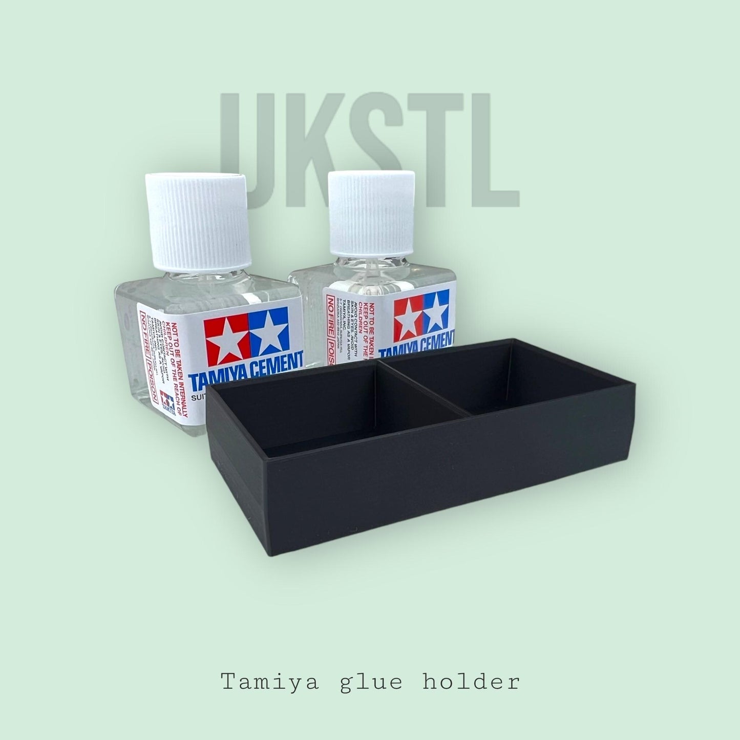 Tamiya Glue holder - for Two bottles anti spill
