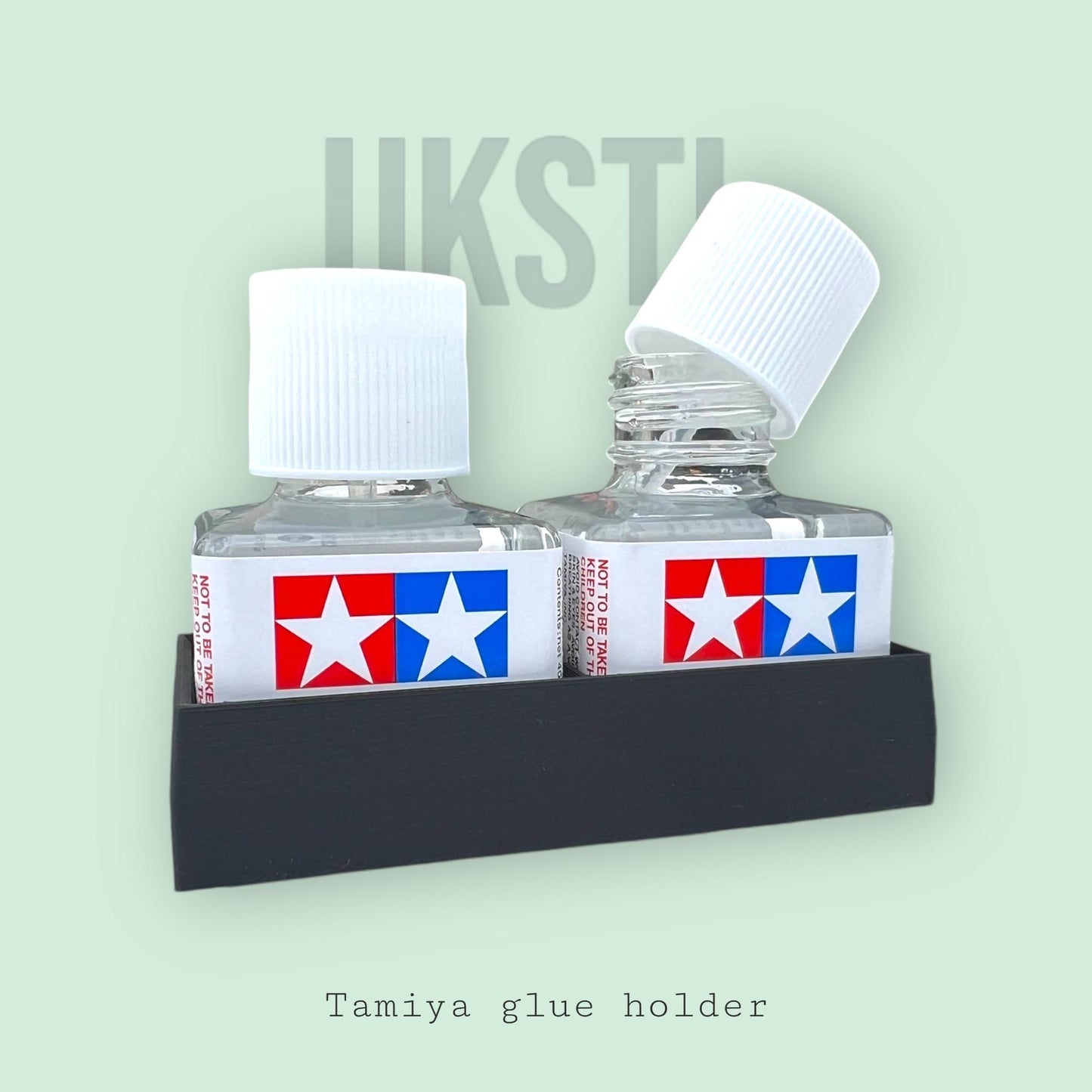 Tamiya Glue holder - for Two bottles anti spill