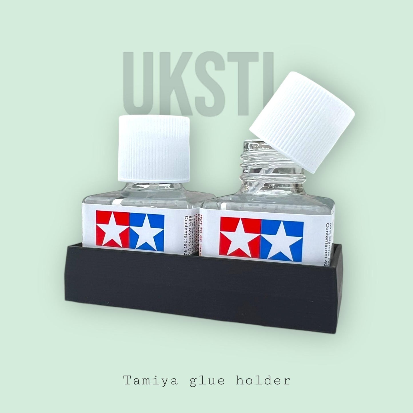 Tamiya Glue holder - for Two bottles anti spill