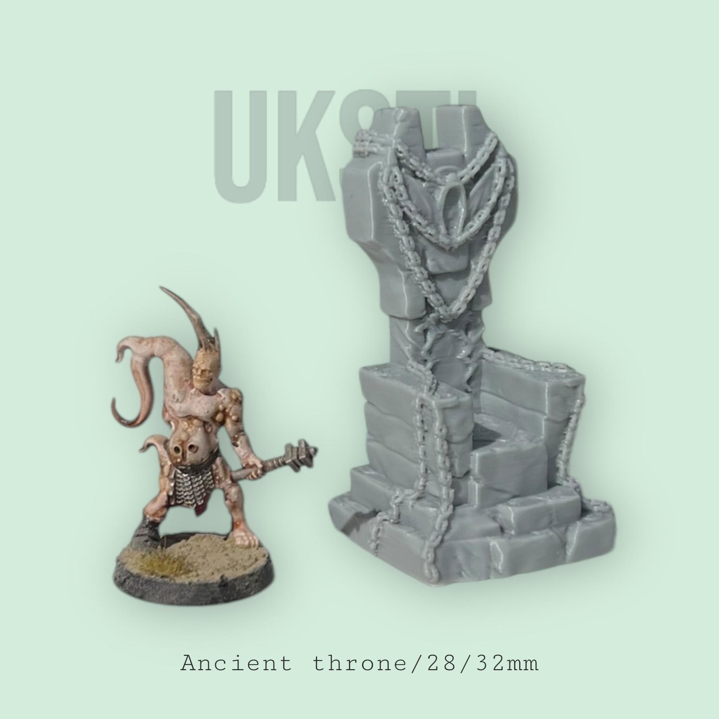 Ancient Throne - 28/32mm Miniature Terrain for Tabletop Games - Perfect for DnD, Warhammer, and Wargaming