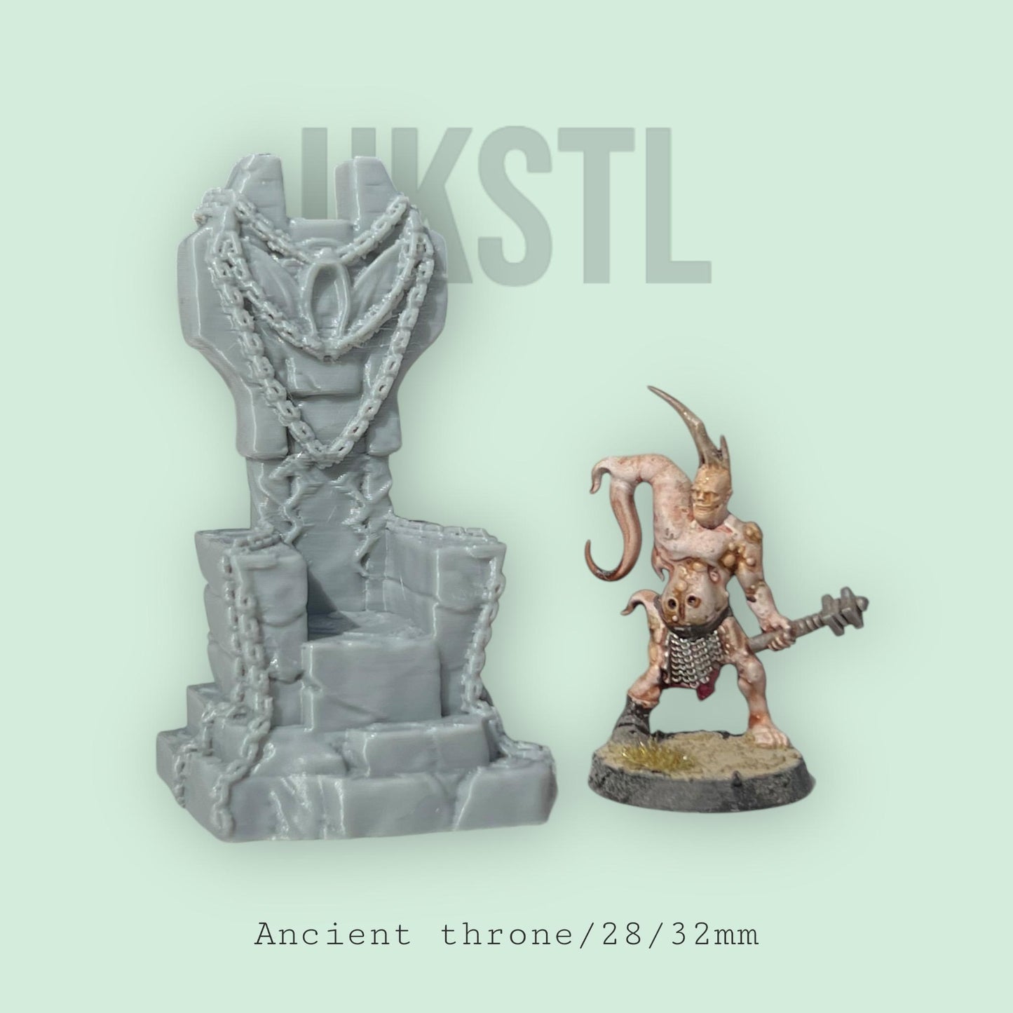 Ancient Throne - 28/32mm Miniature Terrain for Tabletop Games - Perfect for DnD, Warhammer, and Wargaming