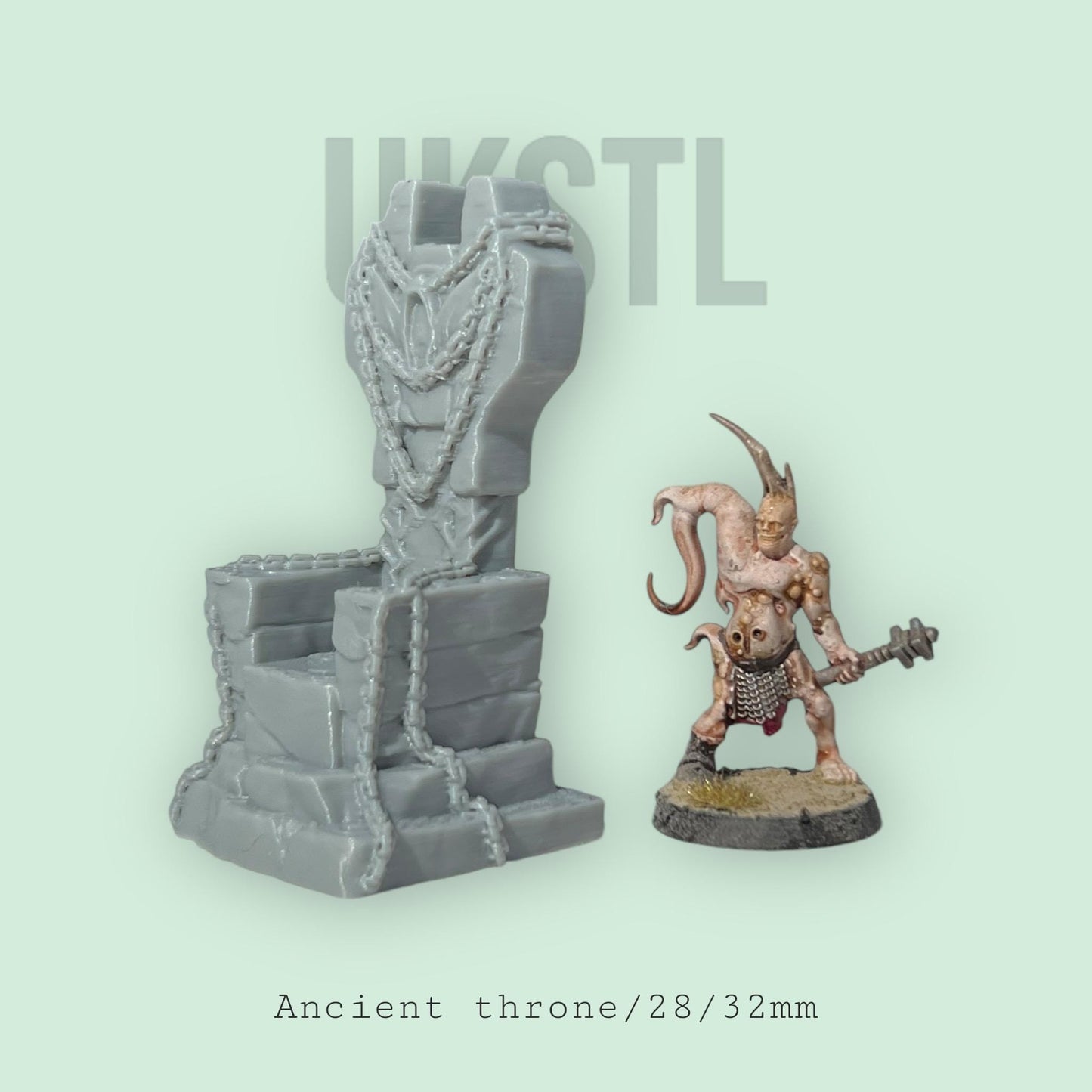 Ancient Throne - 28/32mm Miniature Terrain for Tabletop Games - Perfect for DnD, Warhammer, and Wargaming