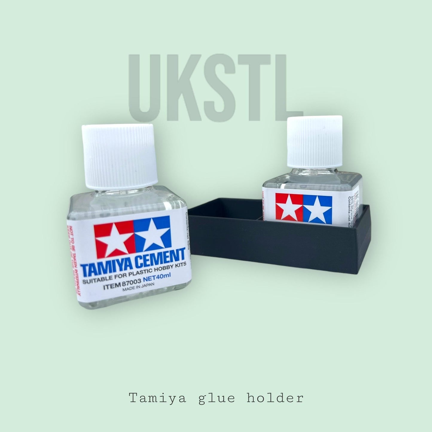 Tamiya Glue holder - for Two bottles anti spill