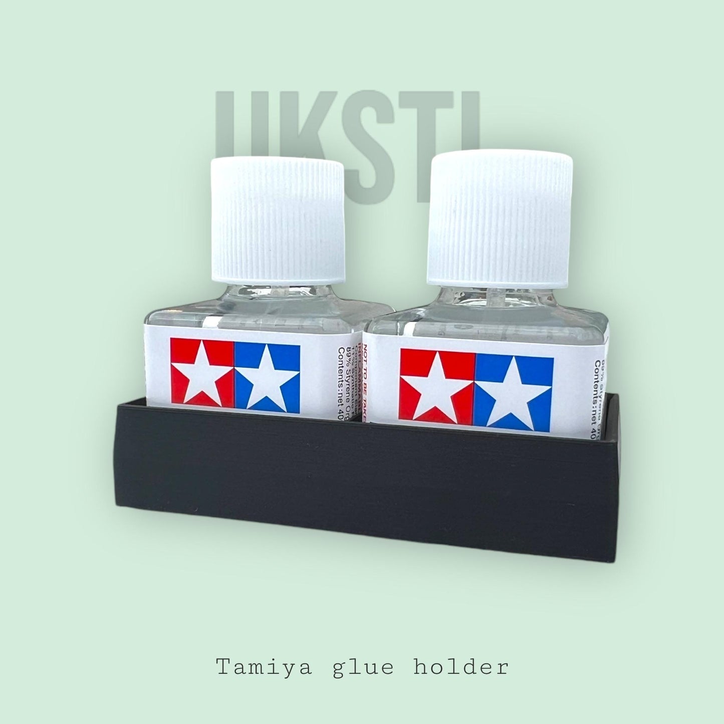 Tamiya Glue holder - for Two bottles anti spill