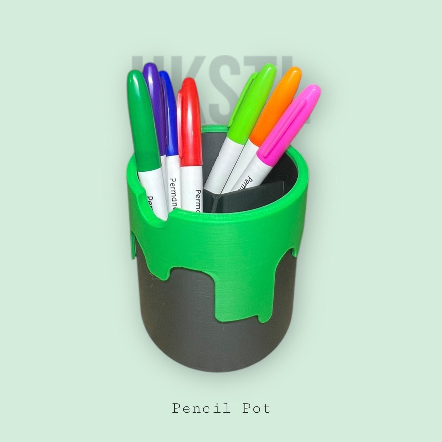 Desk organiser paint dripping