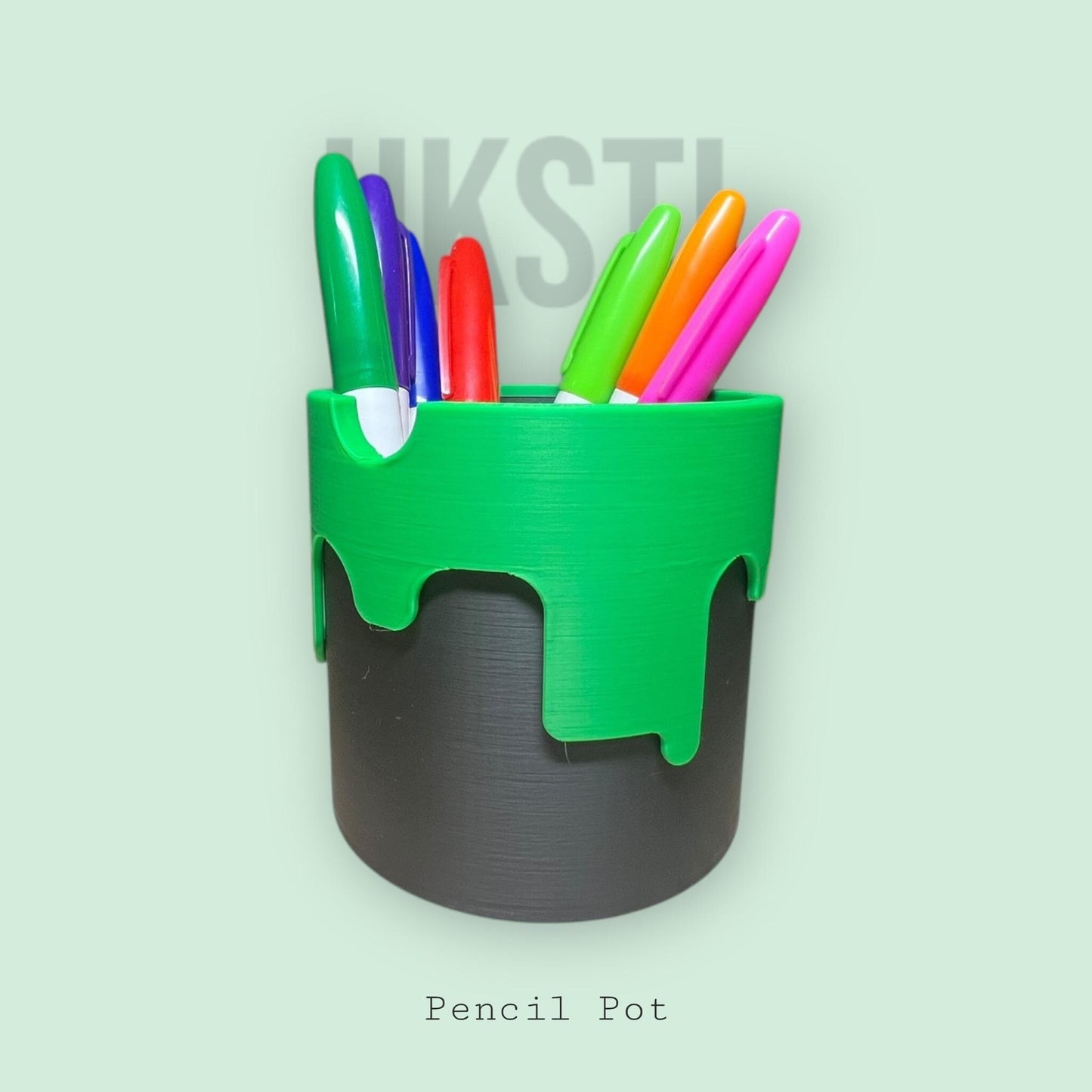 Desk organiser paint dripping