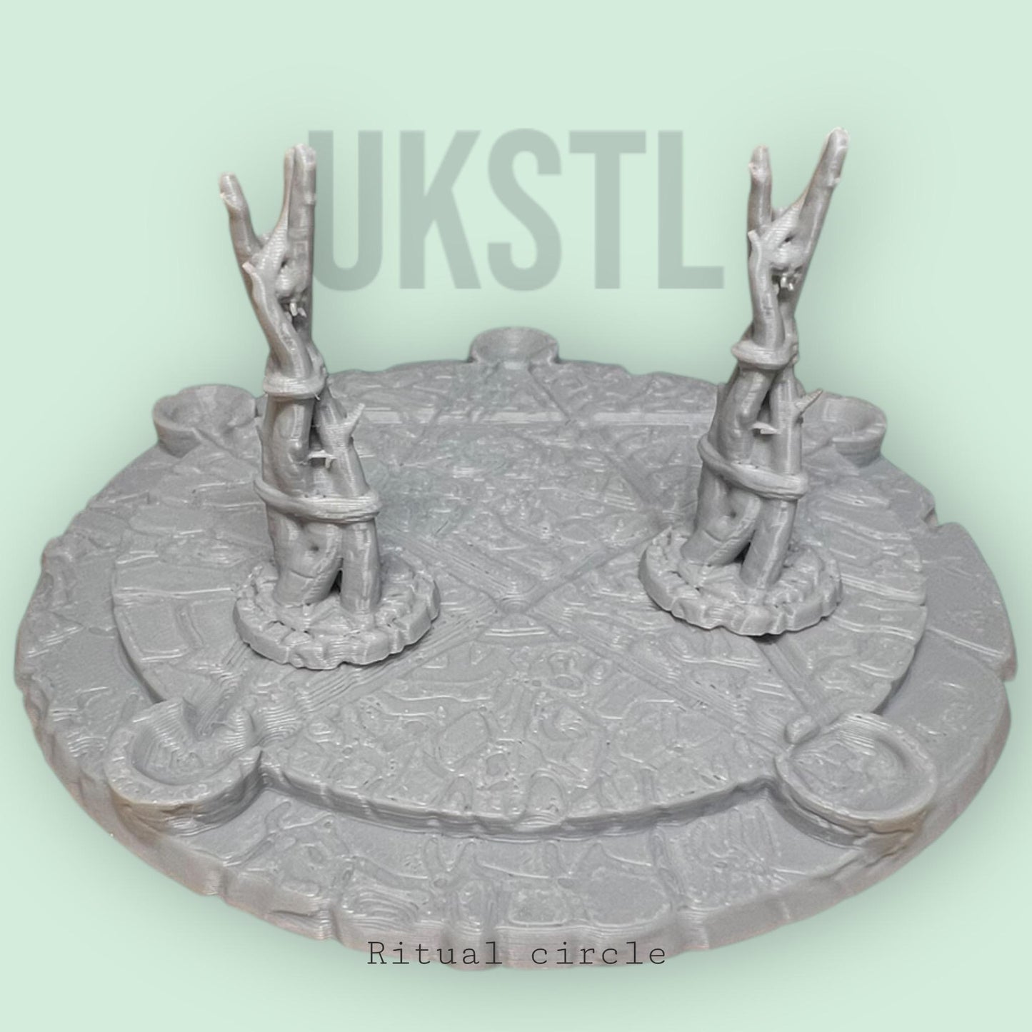 28-32mm Ritual Circle Terrain Set Detailed Board Game or RPG Miniature Accessories