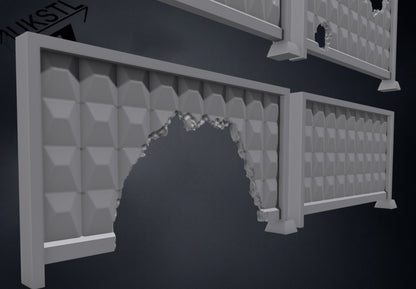 28–32mm Soviet Block Wall Modular STL Pack (6 Styles)Terrain for Wargaming & Miniatures
