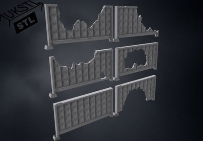 28–32mm Soviet Block Wall Modular STL Pack (6 Styles)Terrain for Wargaming & Miniatures