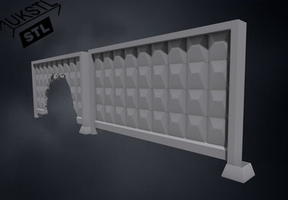 28–32mm Soviet Block Wall Modular STL Pack (6 Styles)Terrain for Wargaming & Miniatures