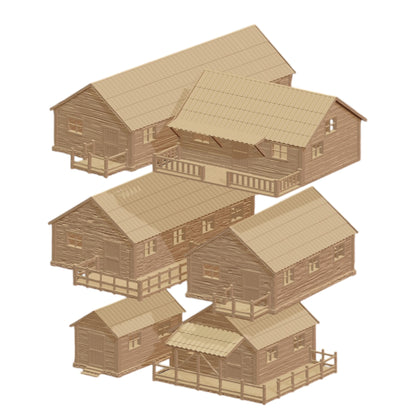 Modular militia camp Terrain - 28mm Tabletop STL set