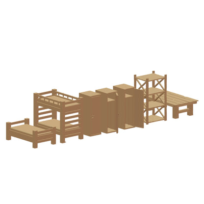 Modular militia camp Terrain - 28mm Tabletop STL set