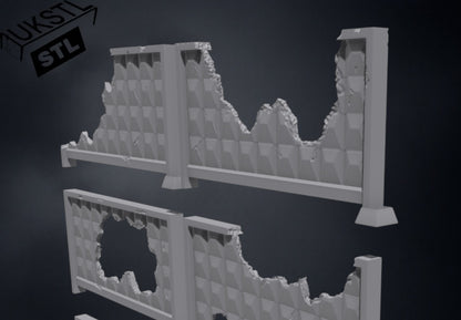 28–32mm Soviet Block Wall Modular STL Pack (6 Styles)Terrain for Wargaming & Miniatures