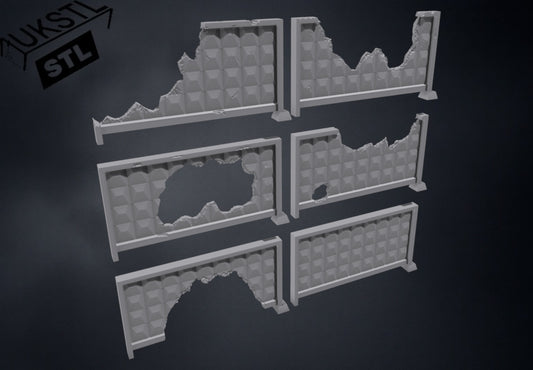28–32mm Soviet Block Wall Modular STL Pack (6 Styles)Terrain for Wargaming & Miniatures
