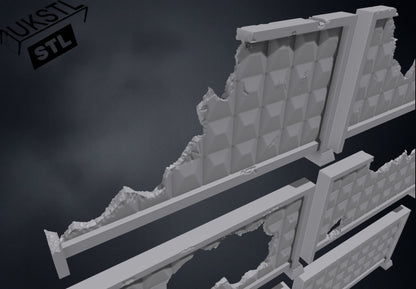 28–32mm Soviet Block Wall Modular STL Pack (6 Styles)Terrain for Wargaming & Miniatures