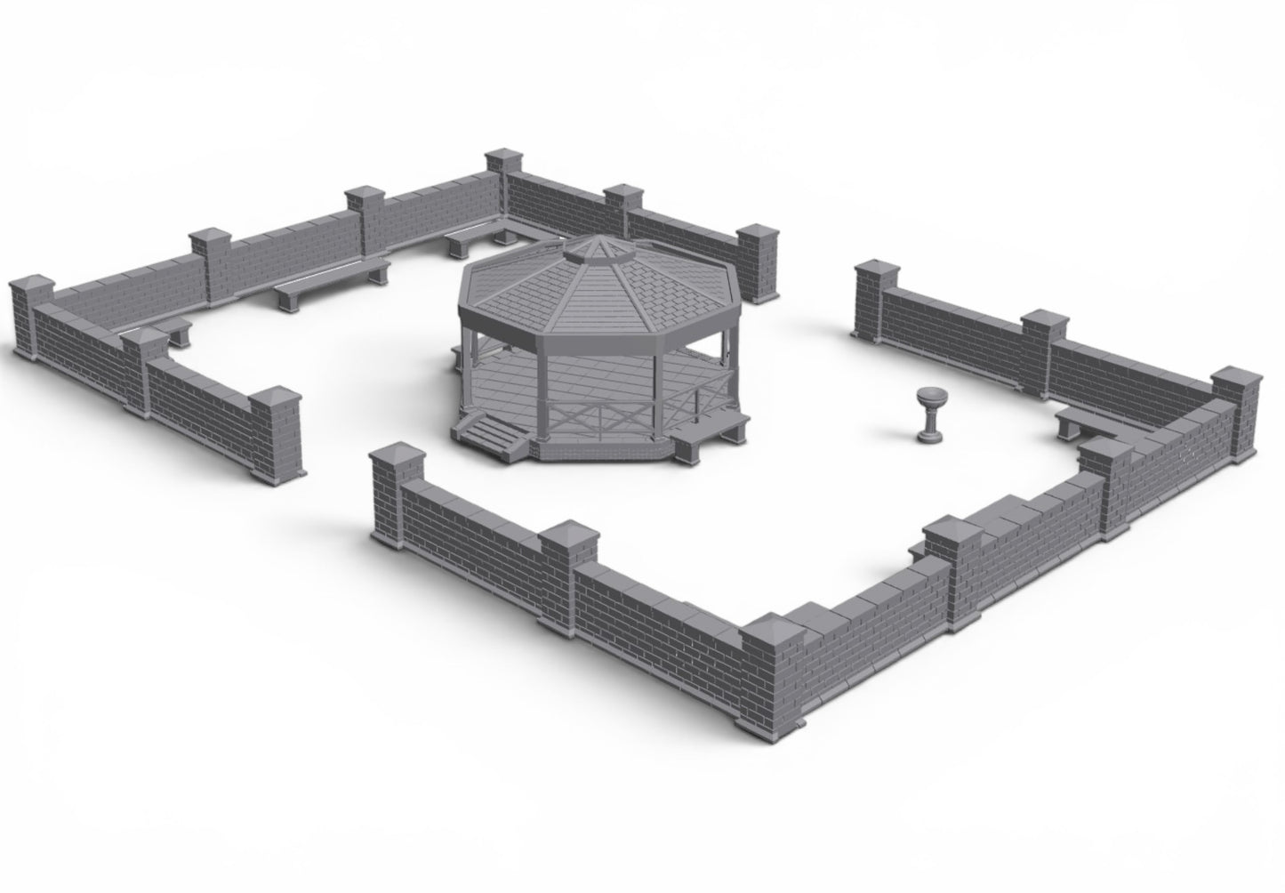 Modern City – Park Pack 03| 28mm STL Terrain Pack